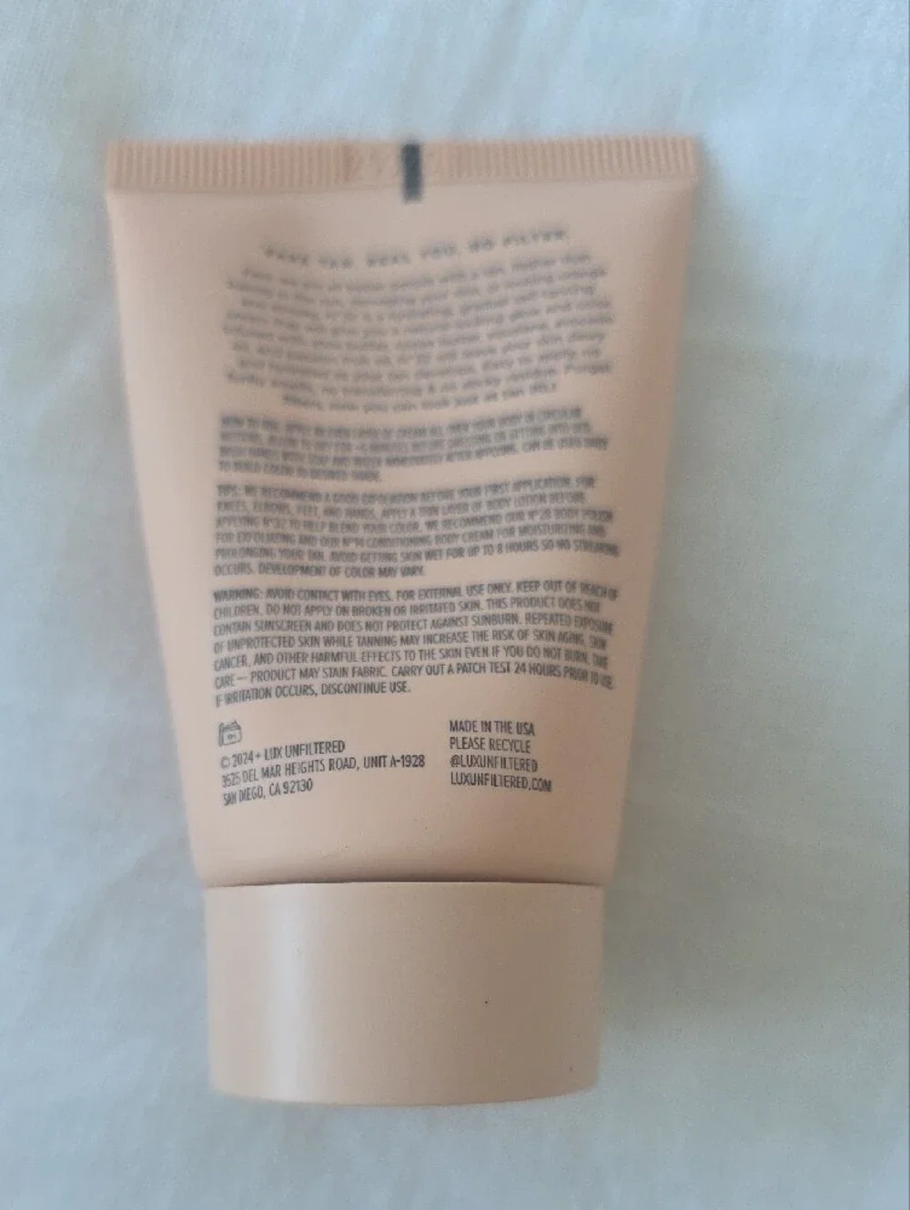 LUX UNFILTERED Santal Self-Tanning Cream - 50ml. New, 2 Pack
